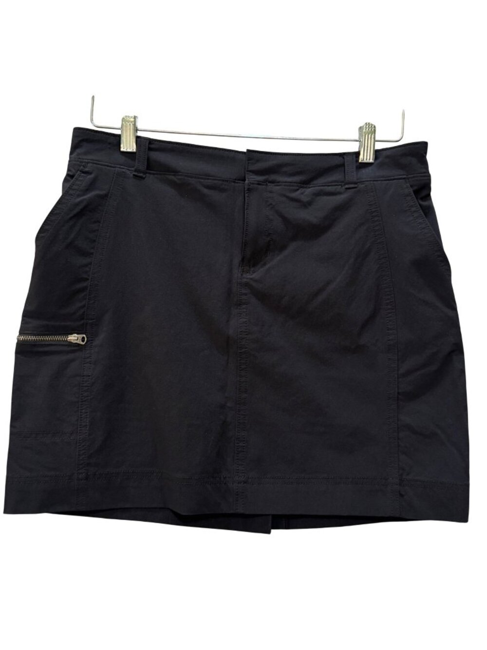 Athleta Black Skort Women's Size 6 Elastic Waist Inside Stretch Shorts Pockets